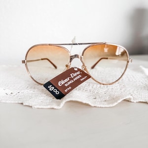 Vintage Sunglasses Vintage Clear View Brand Sunglasses Plastic Frame Sunnies Vintage Frames  Glasses