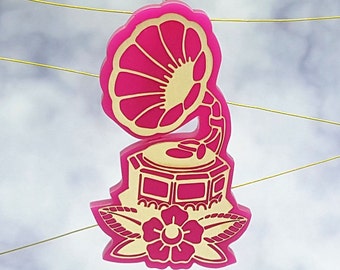 Charmart Phonograph Gramophone Lapel Pin 2 Piece Set Brooch Pins Accessories Badges Gifts Charmart Phonograph Gramophone Lapel Pin 2 Piece Set Brooch Pins Accessories Badges Gifts