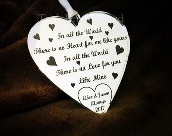 Personalised Valentines Day Gift Idea for Him & Her / Boyfriend Girlfriend / Men Women