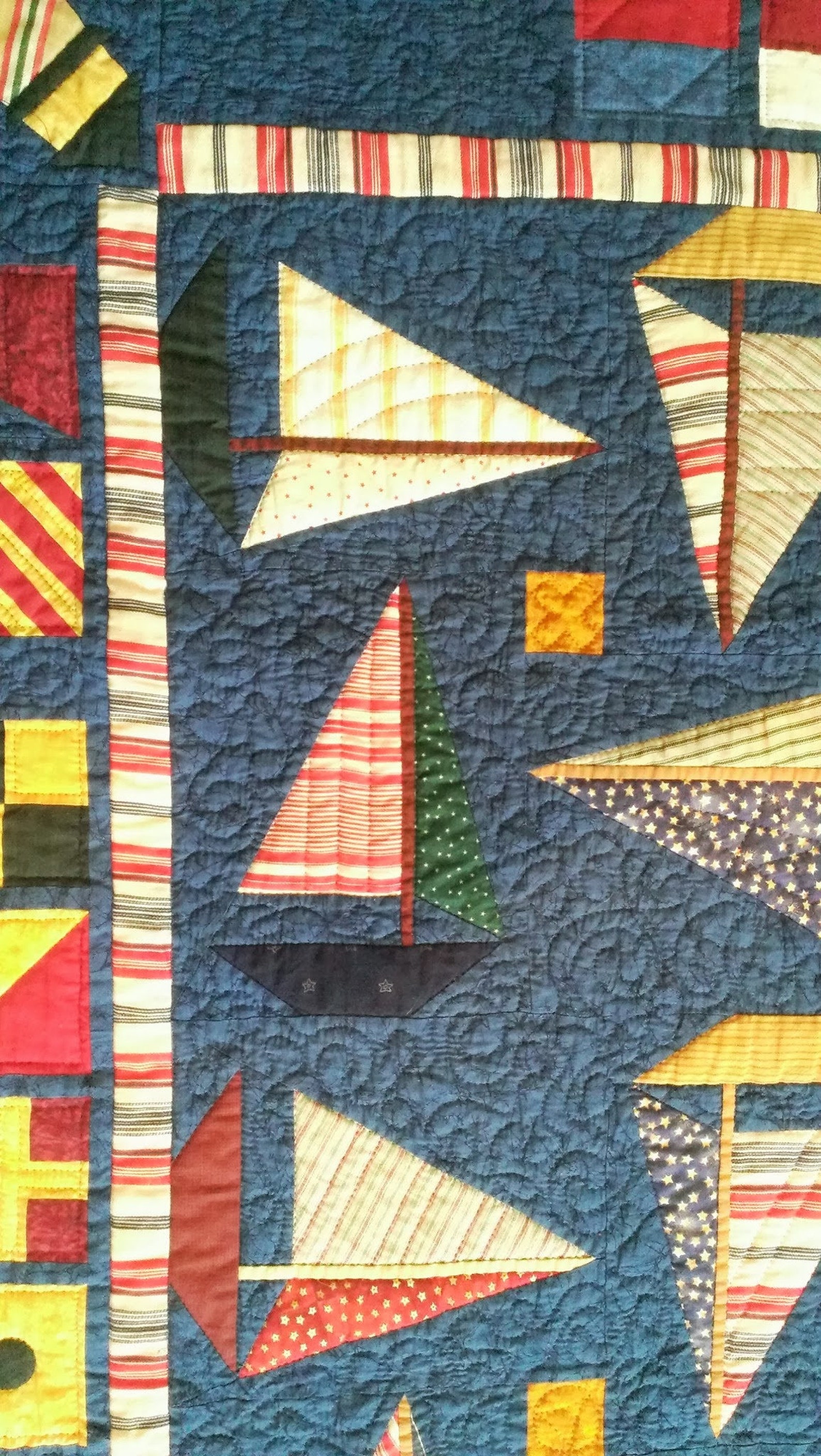 Regatta in Blue digital quilt pattern Etsy