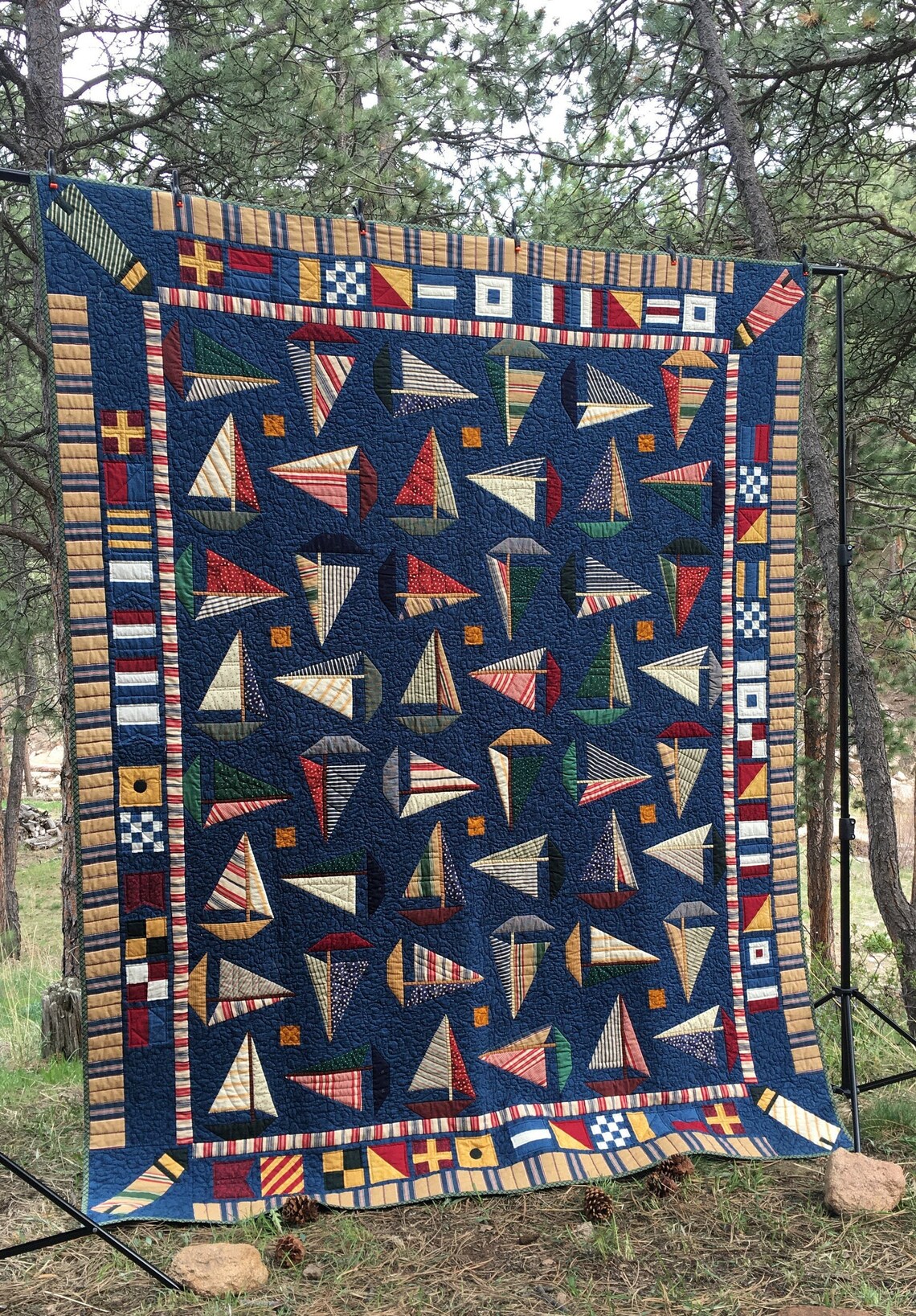 Regatta in Blue Digital Quilt Pattern Etsy