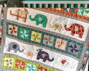 Baby Elephant Walk Digital Quilt Pattern