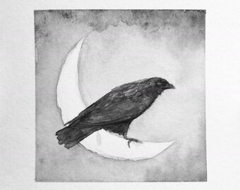 Moon painting | Etsy