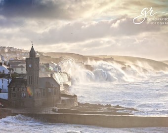 Silver Lining, Storm Diana | Limited Edition Print | Porthleven, Cornwall |