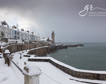 Porthleven Snowstorm | Limited Edition Print | Cornwall |