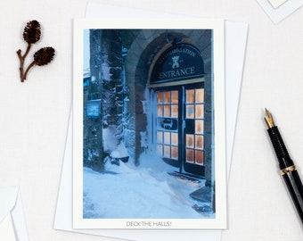 Cornish Christmas Card | Snowed Inn | Porthleven, Cornwall |