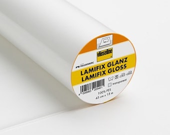 Rollenware LAMIFIX Glanz 45cm x 15m Vlieseline abwaschbare Bügelfolie Freudenberg