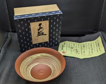 Ciotola giapponese per Matcha - Ceramica Tokoname - Prodotto in Giappone - Stile ciotola Badarai - Include scatola di carta originale - Fatto a mano - Ciotola da tè Chawan