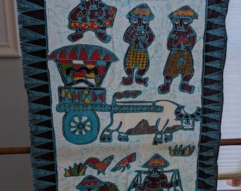 インドネシアで購入手描きバティック芸術品 インドネシアのバティック布絵画 - Etsy 日本