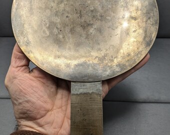 アンティークの日本の鏡 - 青銅製の手鏡 - 飛鶴亀松 江戸時代 1603