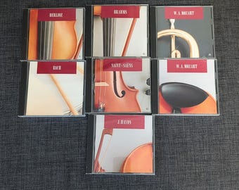 Vintage 1980s Japanese Classical Music CDs: Mozart, Bach, + More - Lot of 7