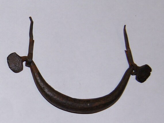 Set of 2 Handmade Large Antique Japanese Tansu Warabi Handles from Meiji period 1868-1912