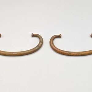 Set of 2 Handmade Large Antique Japanese Tansu Warabi Handles from Meiji period 1868-1912