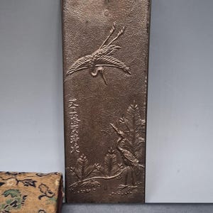 Antique Japanese Kagami – Bronze Hand Mirror - Flying Cranes