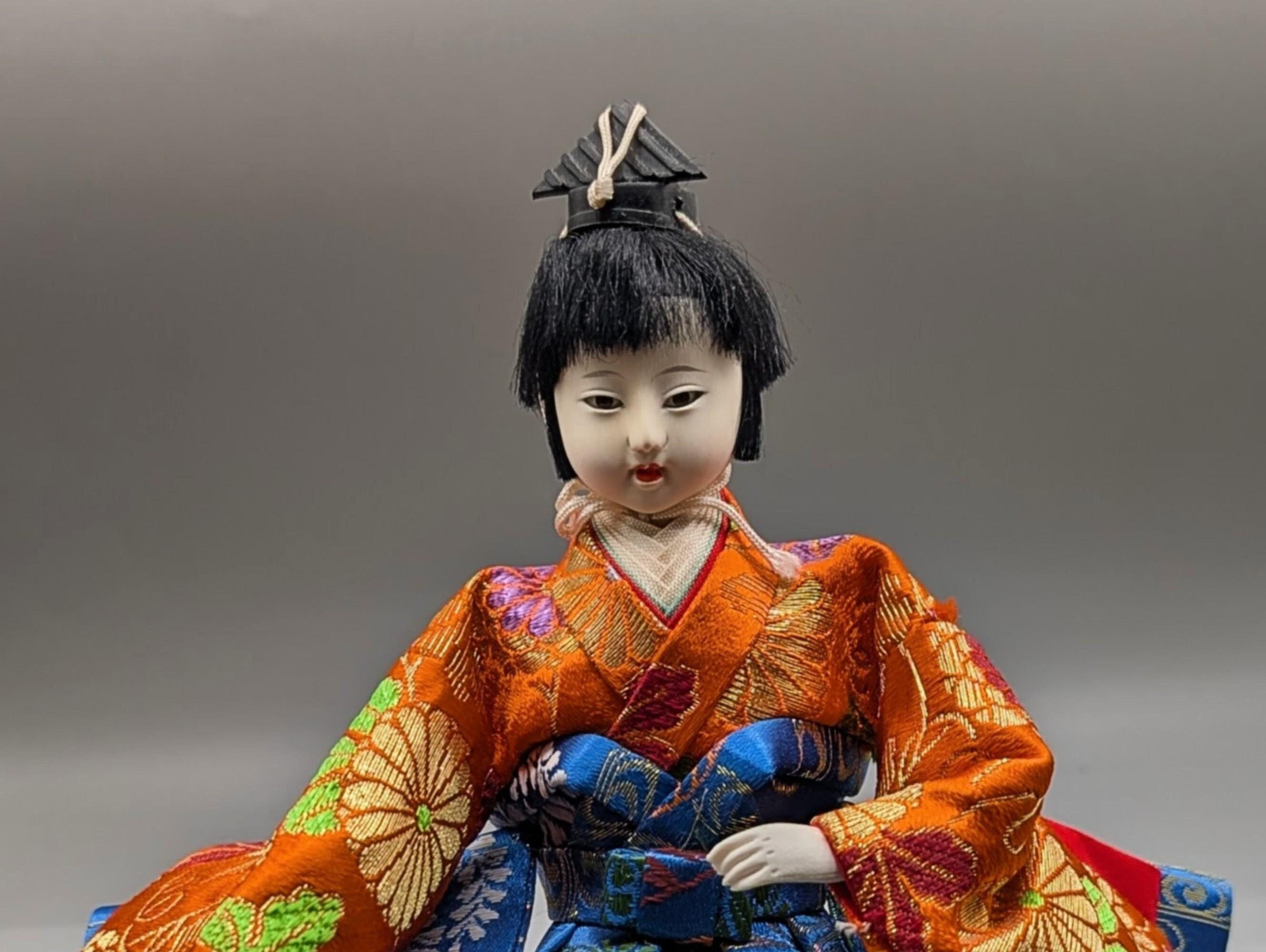 Japanese Vintage Hina Doll - Sitting Position - Collectible