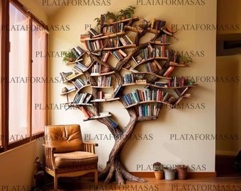 Boomtak boekenplank decor massief houtsnijwerk zwevende boekenplank muurbevestiging drijfhout tak planken op kunst aan de muur