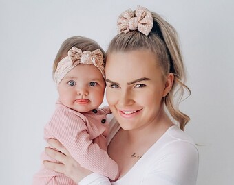 Mom & Baby Matching Headband | Mom and Baby Matching Bows| Hairband | Mummy and Baby Headband Set |Baby Girl Gift Mom and Baby Gift |New Mum