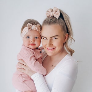 Bandeau assorti pour maman et bébé | Nœuds assortis pour maman et bébé | Serre-tête | Ensemble bandeau maman et bébé | Cadeau bébé fille Cadeau maman et bébé | Nouvelle maman