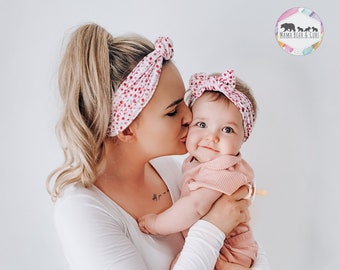 Matchende hoofdband voor moeder en baby | Matchende strikken voor moeder en baby| Haarband | Mama en baby hoofdbandset | Babymeisje cadeau moeder en baby cadeau | Nieuwe moeder