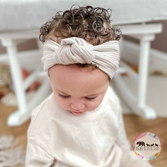 Baby Ribbed Knot Headband Baby Headband Hairband Hairbow Baby Shower Gift  New Baby Gift Baby Girl Gift Baby Bow Baby Turban -  Sweden