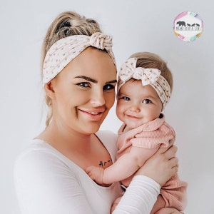 Mom & Baby Matching Headband Mom and Baby Matching Bows Hairband Mummy and Baby Headband Set Baby Girl Gift Mom and Baby Gift New Mum image 8