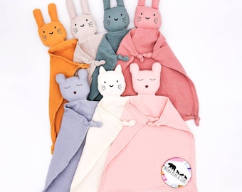 Baby Comforter | Teddy Comforter | Bunny Comforter | Baby Gift | Baby Soother | Muslin Comforter |Organic Cotton Security Baby Blanket Lovey