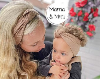 Matching Headbands For Mom & Baby | Cute Matching Mother and Daughter Headband Set | Matching Mum and Baby Bows | Baby Shower Gift