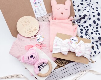 Personalised Baby Girl Gift Set | Baby Pink Hamper | Baby Shower Gift | Pregnancy Gift | Baby Girl Newborn Outfit | Baby Gift Basket