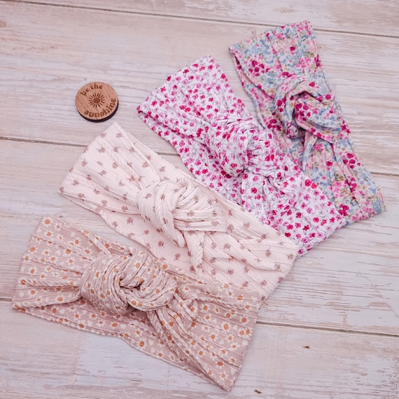 Floral Print Knot Headband Carrie Floral - Knot Headband – Angel Dear main image 4