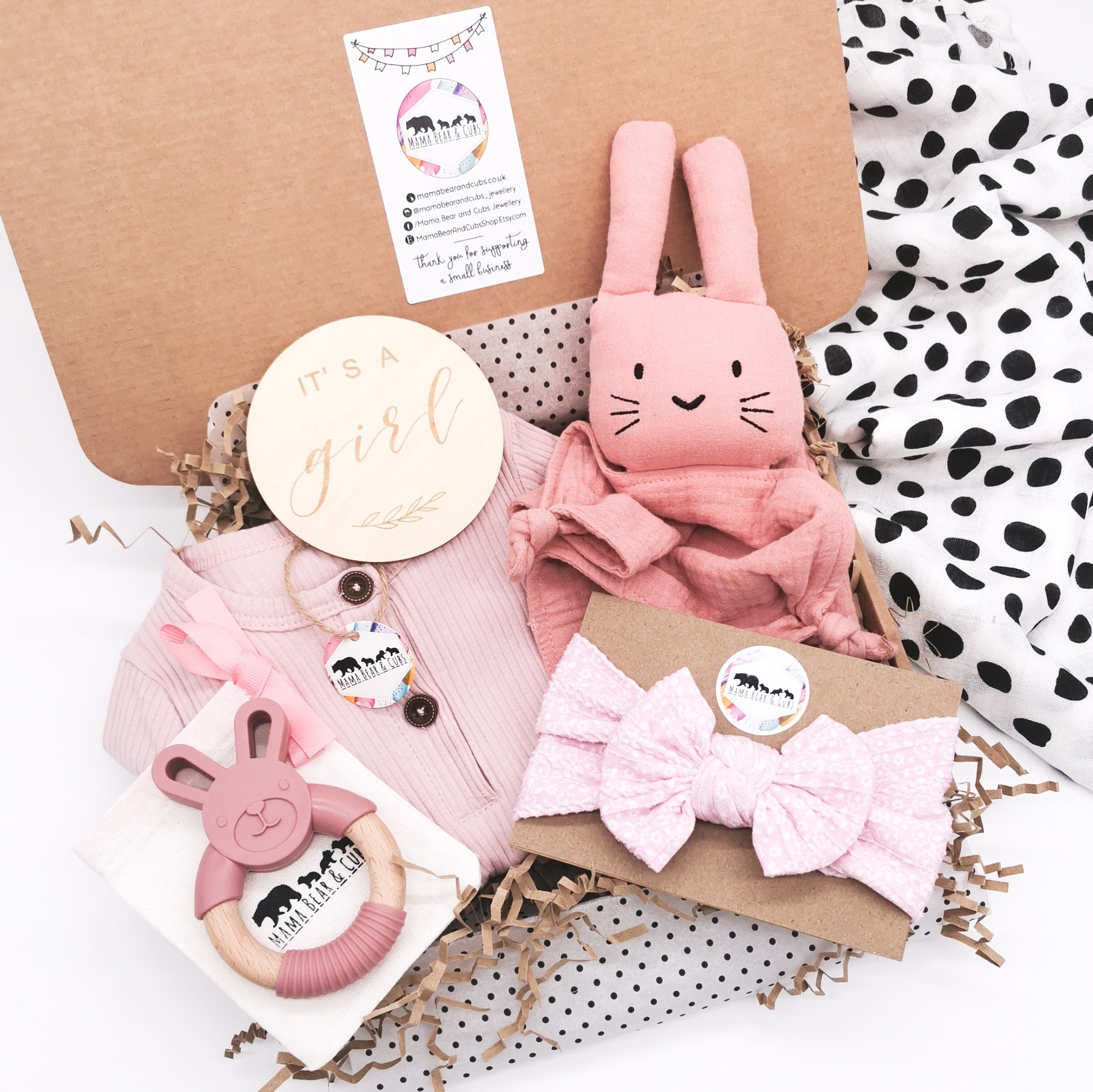 Baby Girl Gift Box, Baby Shower Gift Set, Pink, New Baby Gift