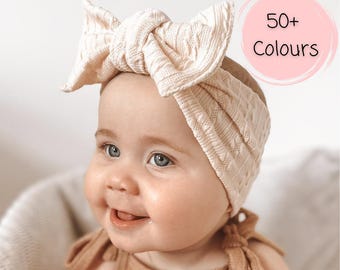 Baby Headbands & Bows | Soft Newborn Baby Bow Headband | Baby Girl Headbands Hairbow | Oversized Bow | Baby Girl Gift | Baby Shower Gift