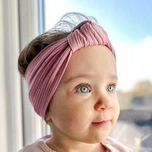 Baby Headbands & Bows | Soft Stretchy Headbands For Newborn Toddler | Baby Girl Knotted Headband | Baby Girl Gift | Baby Shower Gift Newborn