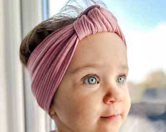 Baby Headbands & Bows | Soft Stretchy Headbands For Newborn Toddler | Baby Girl Knotted Headband | Baby Girl Gift | Baby Shower Gift Newborn