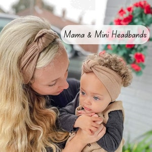 Mom & Baby Matching Headbands Bows | Matching Mother and Daughter Headband Set | Matching Mom and Baby Bows | Baby Shower Baby Girl Gift