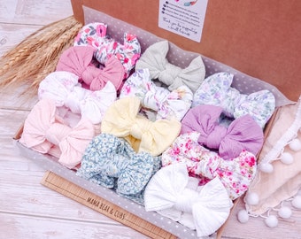 Baby Headband & Bow Soft Stretchy | Floral Headband | Newborn Headband | Hairwrap Hairbow | Baby Shower Gift| New Baby Gift | Baby Girl Gift