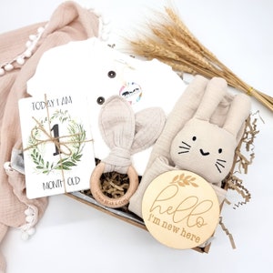 Regalo unisex para bebé nuevo / Cesta de regalo para recién nacido / Regalo para bebé niño / Regalo para niña / Regalo personalizado para bebé / Regalo para baby shower / Pijama para bebé
