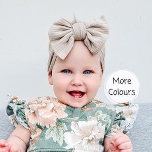 Baby Girl Bows & Headbands | Newborn Bow Headband | Toddler Hair Bow | Soft Stretchy Girls Headband | Baby Girl Gift Set | Baby Shower Gift