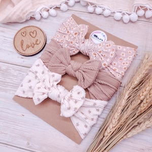 Baby Mädchen Stirnband & Schleifen | Weiche Baby-Stirnbänder | Schleifen Bundle Haarband Haarschleife | Baby-Dusche-Geschenk | Baby Geschenk Baby Girl Geschenkbox