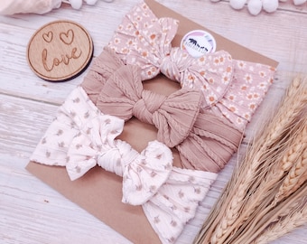 Baby Girl Headband & Bows | Soft Baby Headbands I Bow Bundle Hairband Hairbow | Baby Shower Gift | New Baby Gift | Baby Girl Gift Box