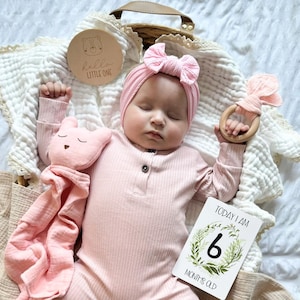 Baby Girl Gift Box, Pink Newborn Hamper with Bunny Comforter image 6