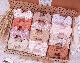 Baby Headband Bow Box Bundle Newborn Toddler Headbands Gift