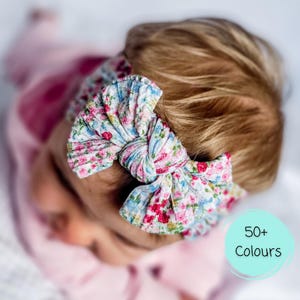 Baby Girl Bow Headband Bundle | Soft Stretchy Bows & Headbands | Baby Girl Gift | Baby Shower Gift | New Baby Girl Gift | Small Baby Bows