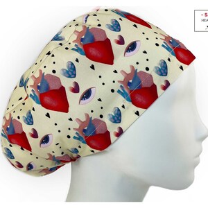 Anatomical scrub caps for women, Surgical hat, Nurse bonnet