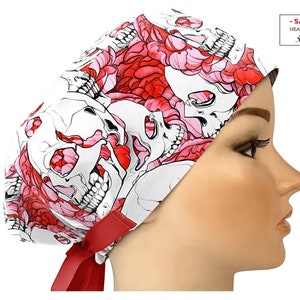 Scull surgery cap women, Surgical scrub cap, Euro nurse cap Anatomy