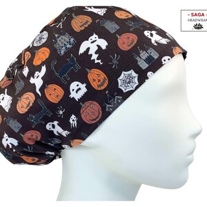 Pumpkin Surgery scrub caps for women, Surgical hat Euro style