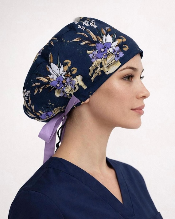 Anatomy scrub hats for women, surgery caps, surgical bonnet, nurse cap