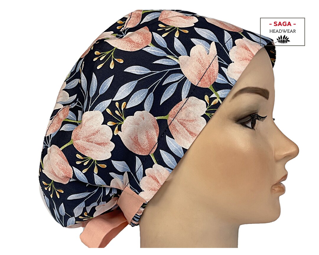 Euro Surgical Scrub Caps Surgery Floral Hats Etsy