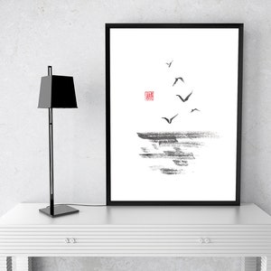 Dream away sumi-e painting