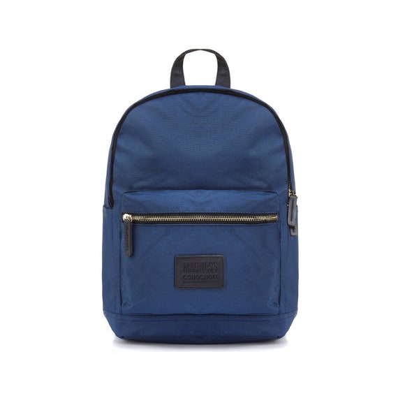 navy nylon backpack