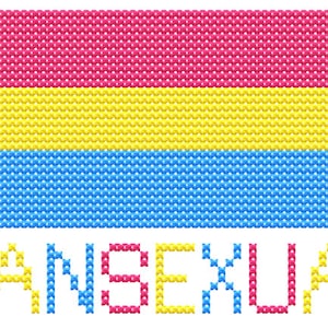 Pansexual Flag Cross Stitch Pattern